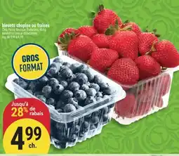 Marché Adonis Bleuets chopine ou fraises | Bleuberries pint or strawberries offer