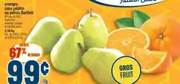 Marché Adonis Oranges sans pépins ou poires Bartlett | Seedless oranges or Bartlett pears offer