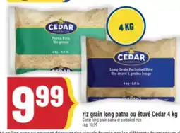 Marché Adonis Riz grain long patna ou étuvé Cedar | Cedar long grain patna or parboiled rice offer