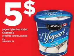 Maxi YOGOURT GLACÉ OU SORBET CHAPMAN'S offer