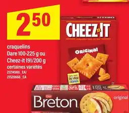 Maxi CRAQUELINS DARE 100-225 G OU CHEEZ-IT 191/200 G offer