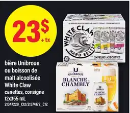 Maxi BIÈRE UNIBROUE OU BOISSON DE MALT ALCOOLISÉE | WHITE CLAW offer