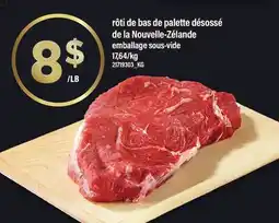Maxi RÔTI DE BAS DE PALETTE DÉSOSSÉ DE LA NOUVELLE-ZÉLANDE EMBALLAGE SOUS-VIDE offer