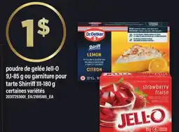 Maxi POUDRE DE GELÉE JELL-O 9,1-85 G OU GARNITURE POUR TARTE SHIRRIFF 111-180 G offer