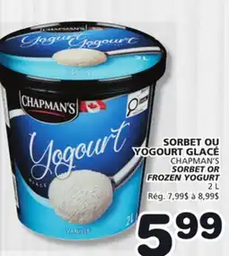 Marches Tradition ' CHAPMAN'S SORBET OR SORBET OR FROZEN YOGURT offer