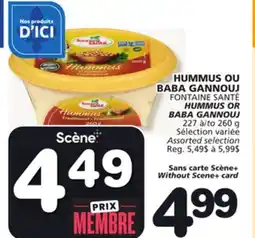 Marches Tradition FONTAINE SANTÉ HUMMUS OR BABA GANNOUJ offer