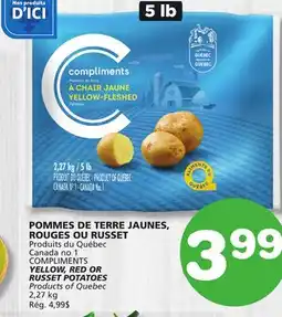 Marches Tradition COMPLIMENTS YELLOW, RED OR RUSSET POTATOES offer