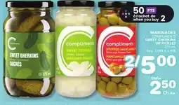 Marches Tradition COMPLIMENTS SWEET GHERKINS OR PICKLES offer