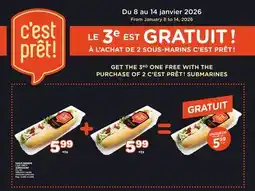 Marches Tradition C'EST PRÊT! SUBMARINES offer