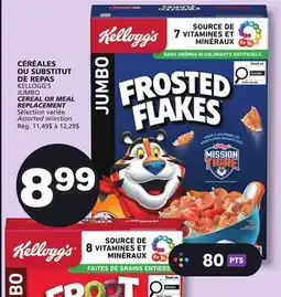 Marches Tradition KELLOGG'S KELLOGG'S JUMBO CEREAL OR MEAL REPLACEMENT offer