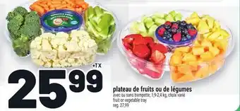 Metro PLATEAU DE FRUITS OU DE LÉGUMES | FRUIT OR VEGETABLE TRAY offer