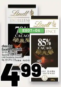 Metro CHOCOLAT EXCELLENCE LINDT | LINDT EXCELLENCE CHOCOLATE offer