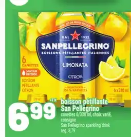 Metro BOISSON PÉTILLANTE SAN PELLEGRINO | SAN PELLEGRINO SPARKLING DRINK offer