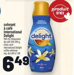 Metro COLORANT À CAFÉ INTERNATIONAL DELIGHT | INTERNATIONAL DELIGHT COFFEE WHITENER offer