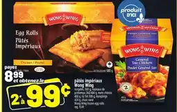 Metro PÂTÉS IMPÉRIAUX WONG WING | WONG WING FROZEN EGG ROLLS offer