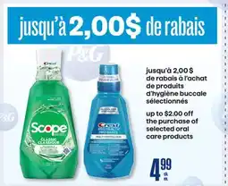 Jean Coutu SCOPE, CREST selected oral care products offer