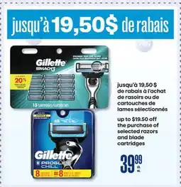 Jean Coutu selected razors and blade cartridges offer