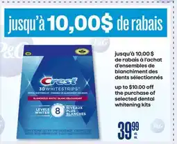 Jean Coutu CREST d'ensembles de blanchiment des dents sélectionnés offer