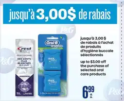 Jean Coutu CREST, ORAL-B selected oral care products offer