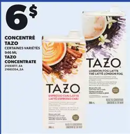 Provigo TAZO CONCENTRATE offer