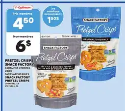 Provigo SNACK FACTORY PRETZEL CRISPS offer
