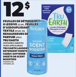 Provigo TRU EARTH LAUNDRY DETERGENT SHEETS, 32 UN., FABRIC SOFTENER SHEETS, 50 OR SCENT BOOSTERS offer