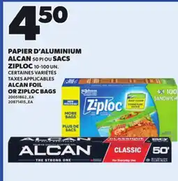 Provigo ALCAN FOIL OR ZIPLOC BAGS offer