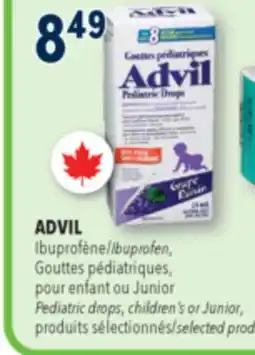 Familiprix ADVIL, Pediatric drops, children's or Junior, selected products offer