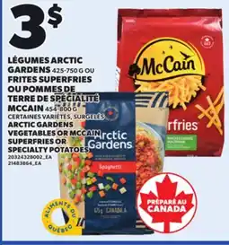 Provigo ARCTIC GARDENS VEGETABLES OR MCCAIN SUPERFRIES OR SPECIALTY POTATOES offer
