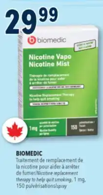 Familiprix BIOMEDIC Nicotine replacement therapy to help quit smoking offer
