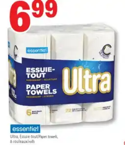 Familiprix ESSENTIEL, Ultra, Essuie-tout 6 rouleaux offer