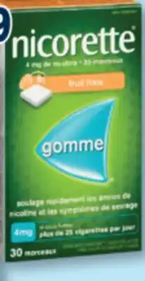 Familiprix NICORETTE Nicotin gum, 4 mg, 30 pieces offer