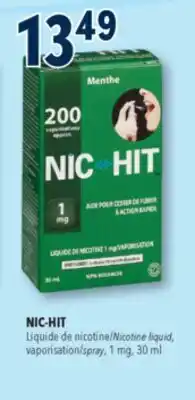 Familiprix NIC-HIT Nicotine liquid, vaporisation/spray, 1 mg offer