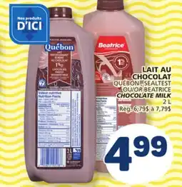 Marché Bonichoix QUÉBON, SEALTEST OR BEATRICE CHOCOLATE MILK offer