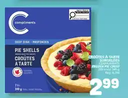 Marché Bonichoix COMPLIMENTS FROZEN PIE CRUST offer