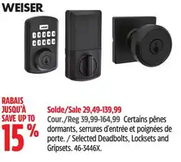 Canadian Tire Selected Deadbolts, Locksets and Gripsets offer