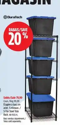 Canadian Tire 5-Tier Steel Tote Rack offer