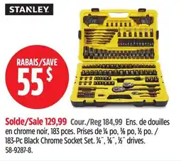 Canadian Tire Stanley 183-Pc Black Chrome Socket Set offer