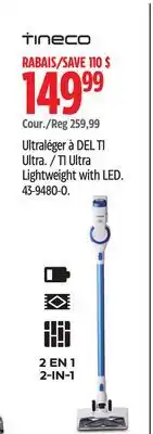Canadian Tire Tineco T1 Ultra Lightweight with LED offer
