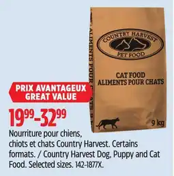 Canadian Tire Country Harvest Dog, Puppy and Cat Food offer