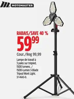 Canadian Tire 1500-Lumen 3-Blade Tripod Work Light offer