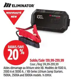 Canadian Tire XB-Series Lithium Jump Starters. 1500A, 2500A and 3000A models offer