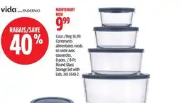 Canadian Tire 8-Pc Round Glass Storage Set with Lids offer