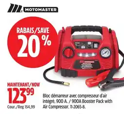 Canadian Tire Motomaster 900A Booster Pack with Air Compressor offer