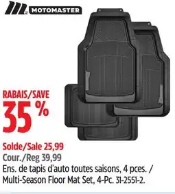 Canadian Tire Multi-Season Floor Mat Set, 4-Pc offer