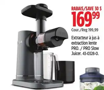 Canadian Tire PRO Slow Juicer offer