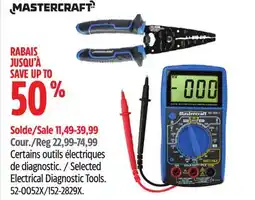 Canadian Tire Mastercraft Selected Electrical Diagnostic Tools offer