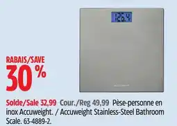 Canadian Tire Accuweight Stainless-Steel Bathroom Scale offer
