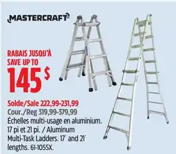 Canadian Tire Mastercraft Aluminum Multi-Task Ladders offer