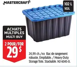 Canadian Tire Mastercraft Heavy-Duty Storage Tote offer